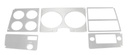 Dash Bezel Trim - Brushed Aluminum - 78-80 Chevy GMC C/K Pickup Truck Blazer Jimmy Suburban w/o AC