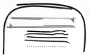 Front Door Window Channel Kit w/ Clips (Felts, Channels, Division Bars) - 48-52 Ford F1 F2