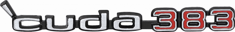Hood Emblem - "Cuda 383" - LH or RH (Sold Each) - 70-71 Barracuda