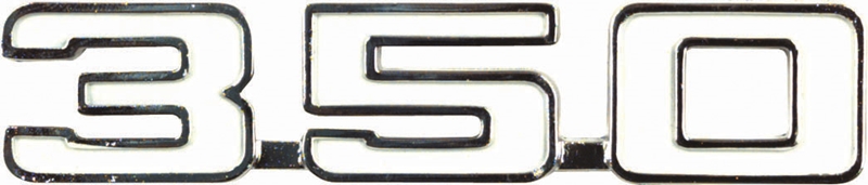 Fender Emblem - "350" - LH or RH (Sold Each) - 70-74 Nova