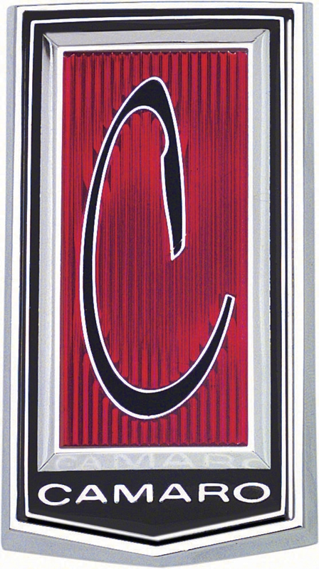 Header Panel Emblem - "C" Script - 71-73 Camaro