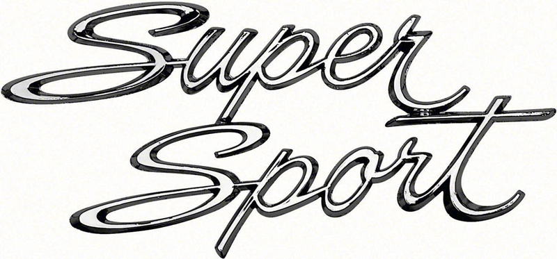 Quarter Panel Emblem - "Super Sport" - LH or RH (Sold Each) - 66-67 Chevy II Nova (Super Sport)