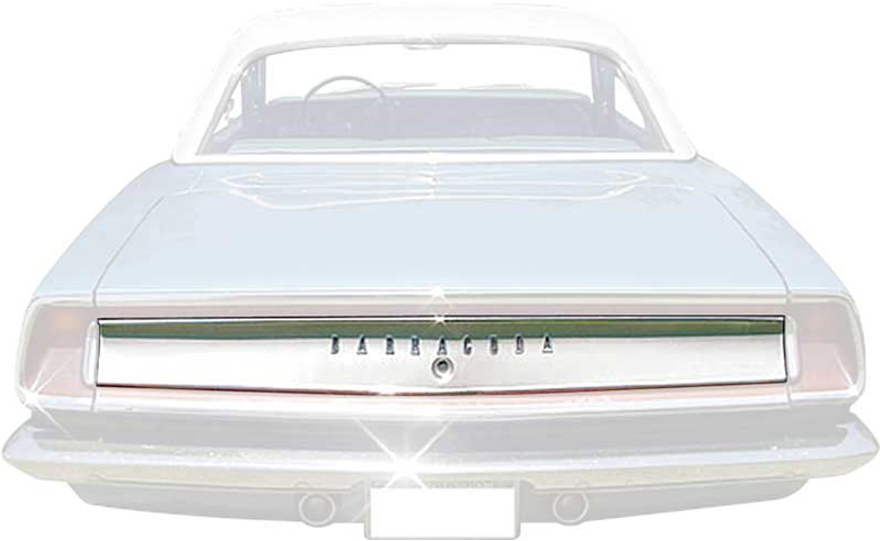 Trunk Trim Finish Panel - "BARRACUDA" Letters - 69 Barracuda