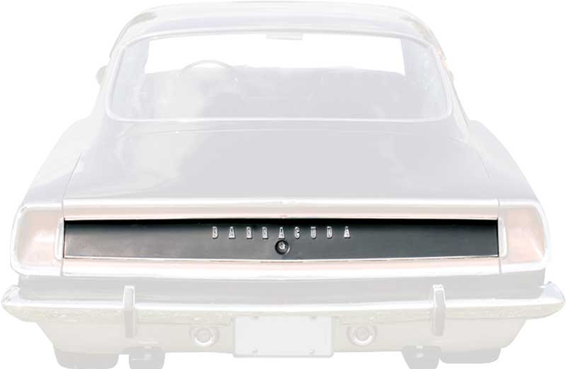 Trunk Trim Finish Panel - "PLYMOUTH" Letters - 69 Barracuda (Formula S)
