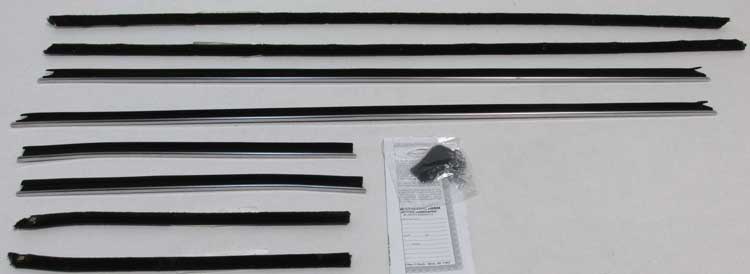 Front and Rear Door Beltline Window Felts - Inner & Outer - 68 Camaro Coupe w/ Deluxe Interior & Special Belt Moldings