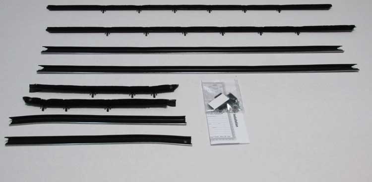 Front and Rear Door Beltline Window Felts - Inner & Outer - 68-69 Camaro Coupe w/ Standard Interior