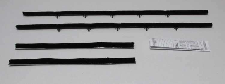 Front and Rear Door Beltline Window Felts - Outer - 66-67 Chevelle Convertible