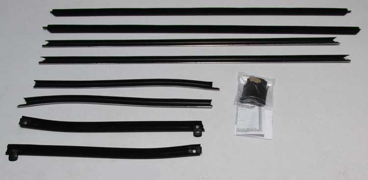 Front and Rear Door Beltline Window Felts - Inner & Outer - 69 Chevelle Convertible