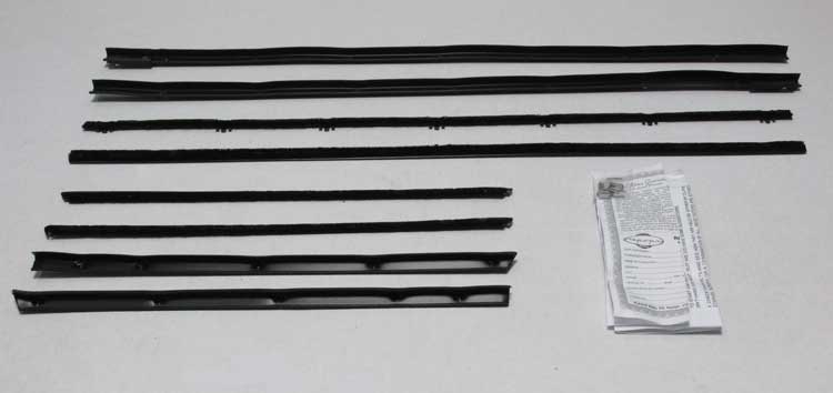 Front and Rear Door Beltline Window Felts - Inner & Outer - 62-65 Chevy II Nova Convertible
