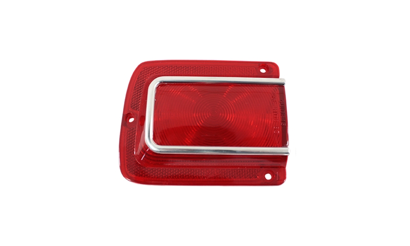 Taillight Lenses - with Chrome Trim - Pair - 65 Chevelle Malibu
