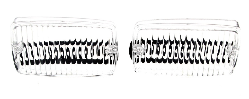 Park Lamp Lenses and Gaskets - Clear - LH/RH Pair - 70-72 Valiant Duster Scamp (except 71-72 Sharktooth Grille Style)