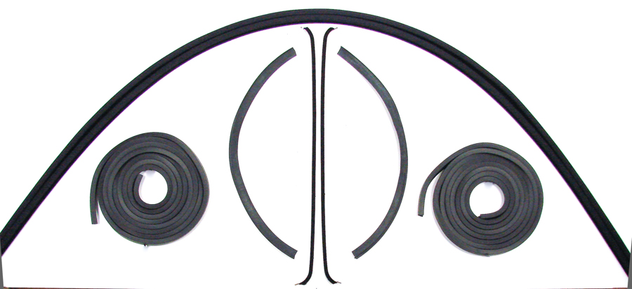 Front Door Seal Kit - 8pcs - Channels/Felts/Door Seals - 47-50 Chevy GMC Pickup Suburban