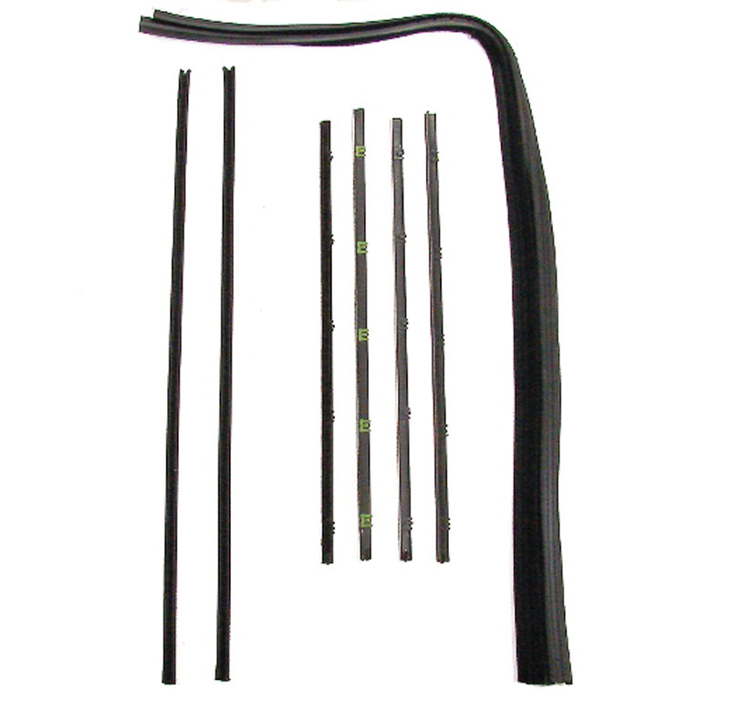 Front Door Window Channel Seal Kit - Felts/Channels/Div - Chrome Beads - 67-72 Chevy GMC CK Truck