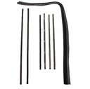 Front Door Window Channel Seal Kit - Felts/Channels/Div - Chrome Beads - 67-72 Chevy GMC CK Truck