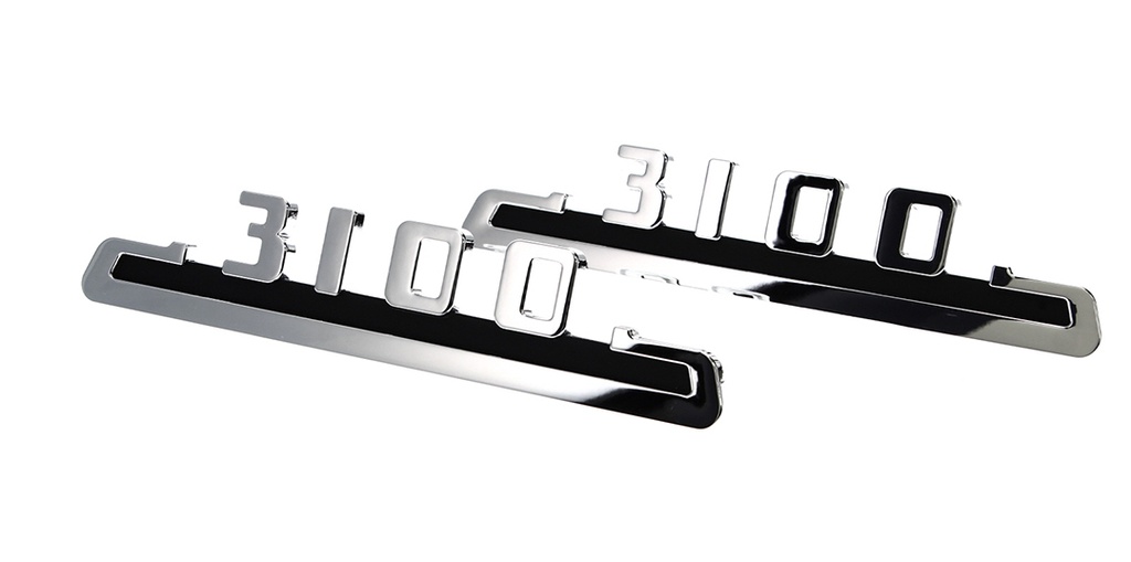 Hood Side Emblems - Pair - 3100 - 53-54 Chevy Pickup Truck Suburban