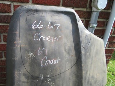 1966-67 Charger or 67 Coronet Passenger's Side Fender B-Body Mopar Used F # 475
