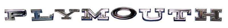Taillight Panel Emblem - "Plymouth" - 70 Plymouth B-Body