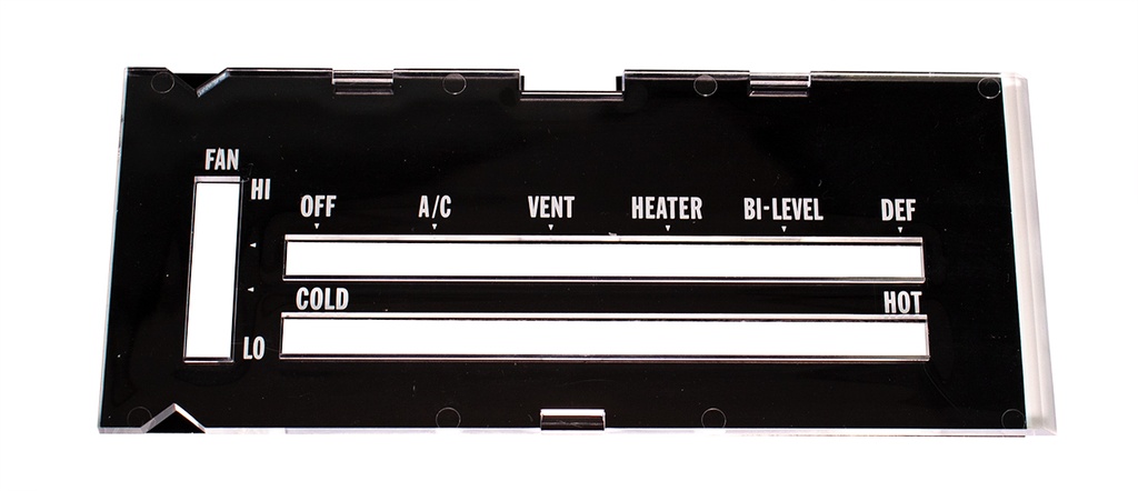 Heater Control Lens with A/C - 73 Camaro