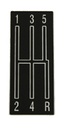 Console Shift Plate Emblem - 5 Speed with Adhesive Back - 68-69 Camaro