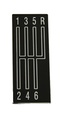 Console Shift Plate Emblem - 6 Speed with Adhesive Back - 68-69 Camaro