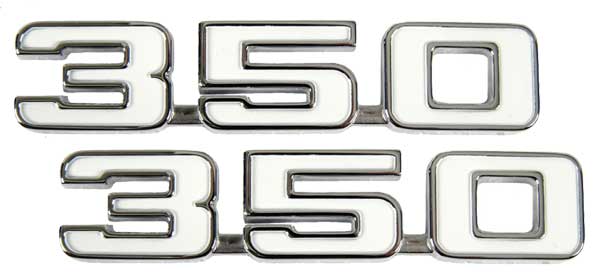Fender Emblems - "350" - Pair - 69 Camaro