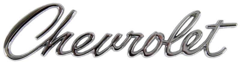 Header Panel or Trunk Lid Emblem (Sold Each) - "Chevrolet" Script - 67 Camaro