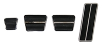 Pedal Pad & Trim Kit - Manual Transmission with Standard Brakes - 69-72 Camaro Nova; 70-72 Firebird