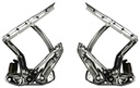 Hood Hinges - Chrome - Pair - 66-67 Chevy II Nova; 65-67 Chevelle El Camino; 67-69 Camaro Firebird