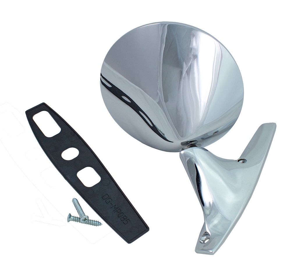 Outside Mirror - Standard Style - Chrome - Manual - LH - Dodge Plymouth 71-72 B & 71-74 E Body