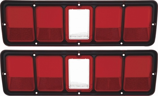 [K-MB5982] 71 Road Runner / GTX Tail Lamp Lenses with Black Trim