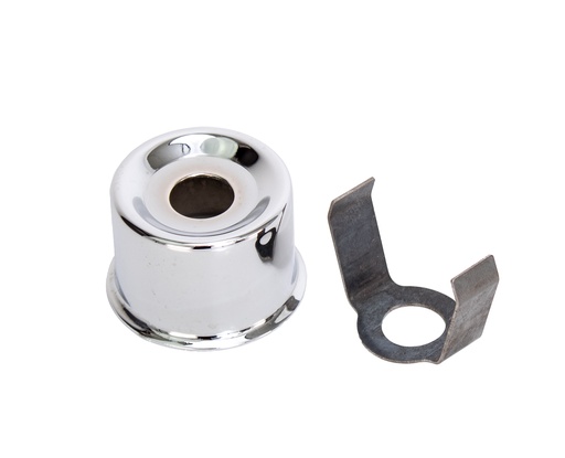 [337-1064-1C] Oil Filler Breather Cap w/ PCV Mount - Chrome - 64-69 Mopar