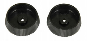 [W-197A] Radio Knobs - 2 Piece Set - Black Inner (Tone & Fader) - 67-68 Chevelle El Camino; 67-68 Camaro