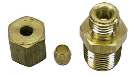 [W-321] Oil Line Block Fitting - Sleeve and Nut - 67-69 Camaro; 68-76 Chevy II Nova; 71-76 Ventura