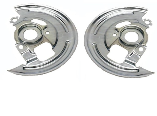 [W-383A] Disc Brake Backing Plates - LH/RH Pair - 69-72 Nova; 69 Camaro Firebird