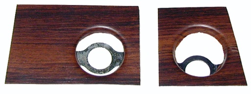 [W-384] Radio Dash Plates - Woodgrain - 69 Camaro
