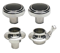 [W-860] Radio Knobs - Mono - 4 Piece Set - 69 Nova; 69 Chevelle El Camino; 69-70 Camaro