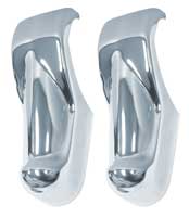 [X110-4055-P] Front Bumper Guards - 55-59 Chevy Truck ('55 2nd Series) Fits Original Bumpers Only