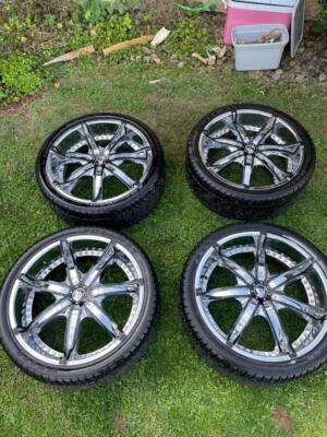 4 Diablo DNA Rims 22 inch and Fullway Extra Load HS 265/35R22 Tires- Exc. Cond