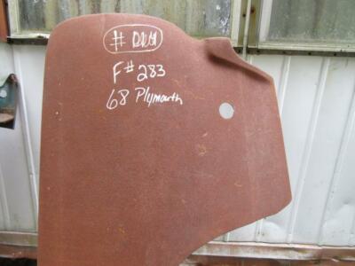 1968 Plymouth Passenger's Side Fender F # 283 Mopar Used B-Body
