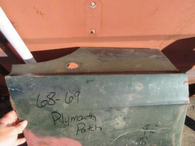 1968-70 Plymouth RR, Satellite, GTX Fender Dog Leg Patch B-Body Mopar- Used