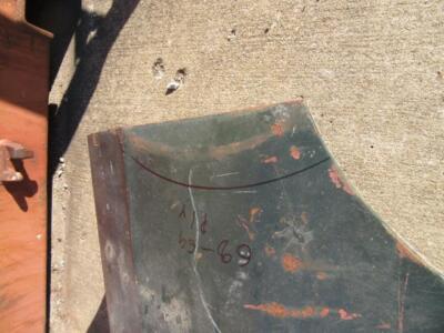 1968-70 Plymouth RR, Satellite, GTX Fender Dog Leg Patch B-Body Mopar- Used