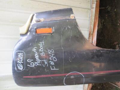 1969 Plymouth Satellite Passenger's Side Fender F # 248 Mopar B-Body Used