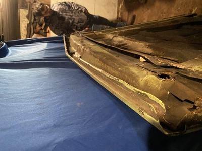 1970-74 Plymouth Barracuda E-Body Hood with Plymouth Emblem H#14 Mopar- Used