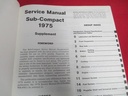 1975 75 Service Manual Colt Supplement