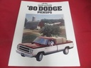 1980 80 Dodge Pickups Brochure Ram Tough