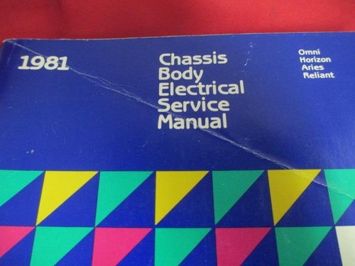 1981 81 Service Manual Omni Horizon Aries Reliant Chassis Body Engine