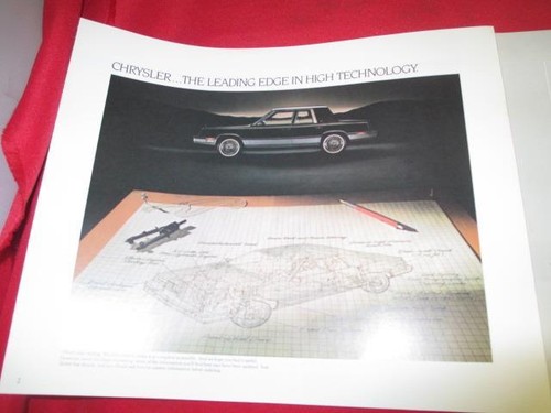 1982 82 Chrysler LeBaron Leaflet Brochure