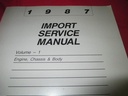 1987 87 Service Manual Colt Volume 1 & 2 Engine Chassis Electrical