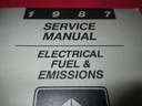 1987 87 Service Manual Front Wheel Drive Car Electrical Fuel & Emissions