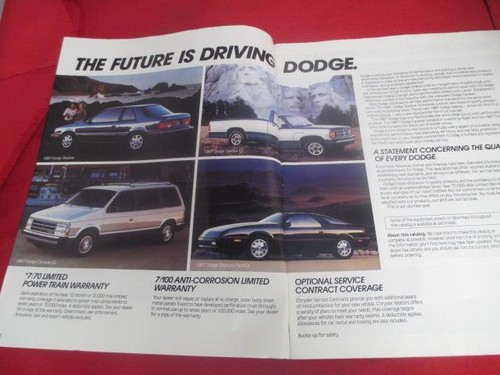 1987 Dodge Dealership Pamphlet